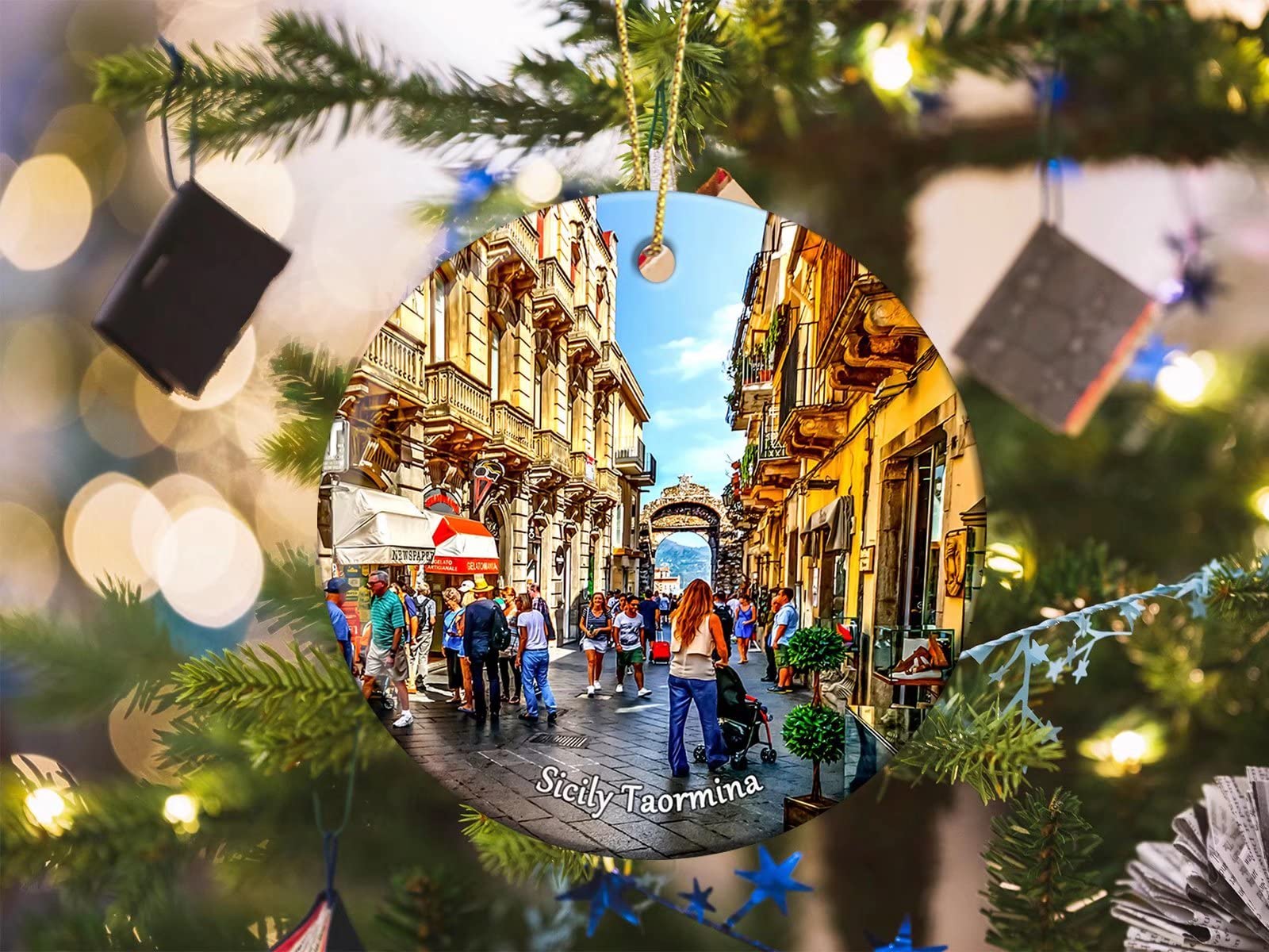 Amazon.com: Sicily Taormina Italy Christmas Ornaments for Tree